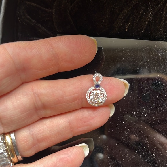 QVC diamond zirconia drop earrings. - Picture 4 of 9